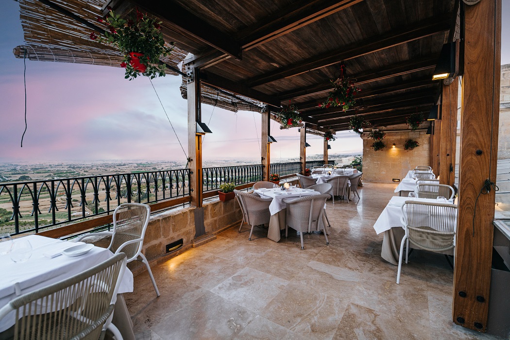 The de Mondion Restaurant Terrace - Michelin Dining in Malta - Mdina